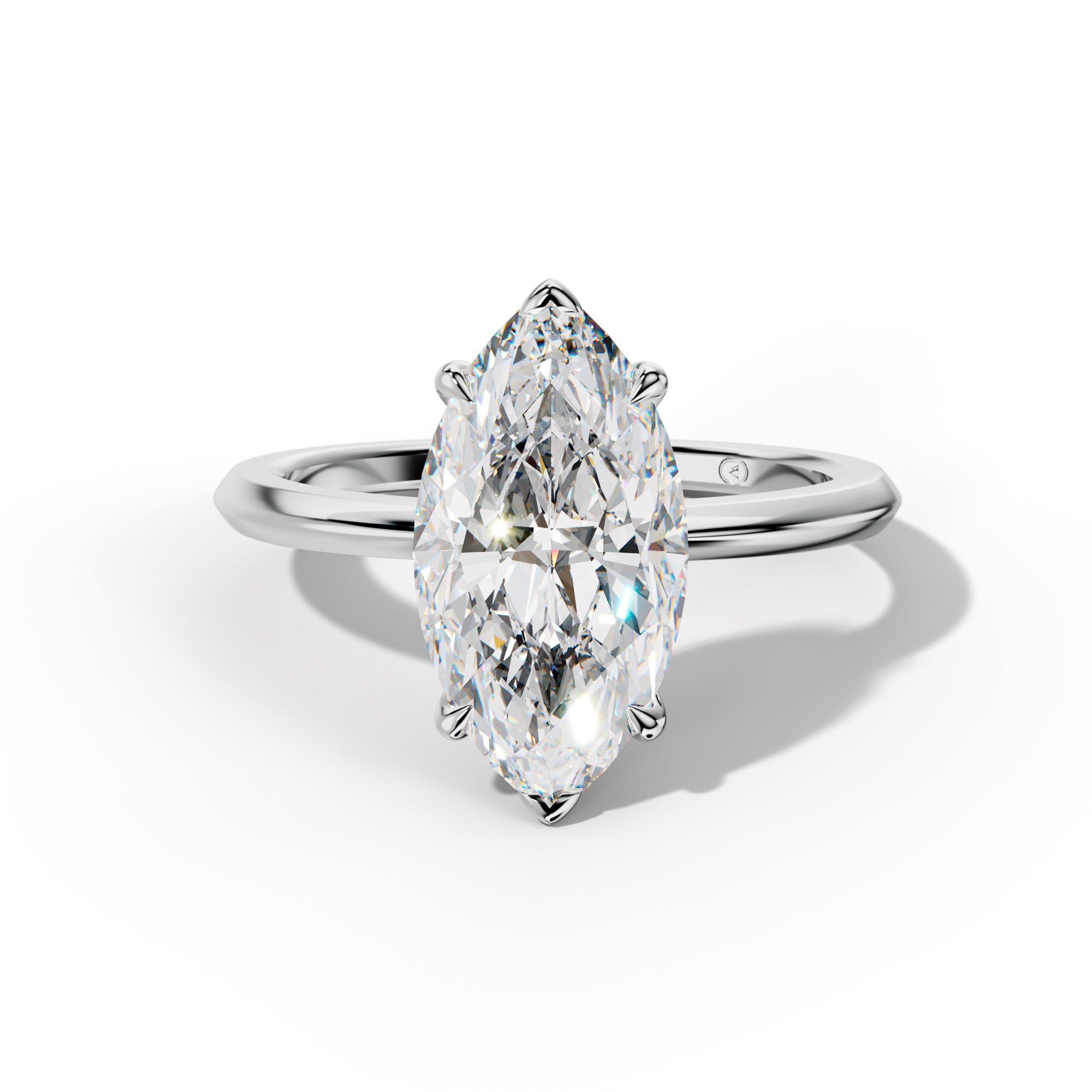 Myra Marquise Diamond Solitaire Six Prong Setting Engagement Ring