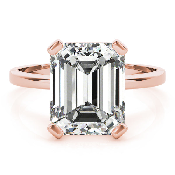 Noemi Emerald Diamond Solitaire Engagement Ring