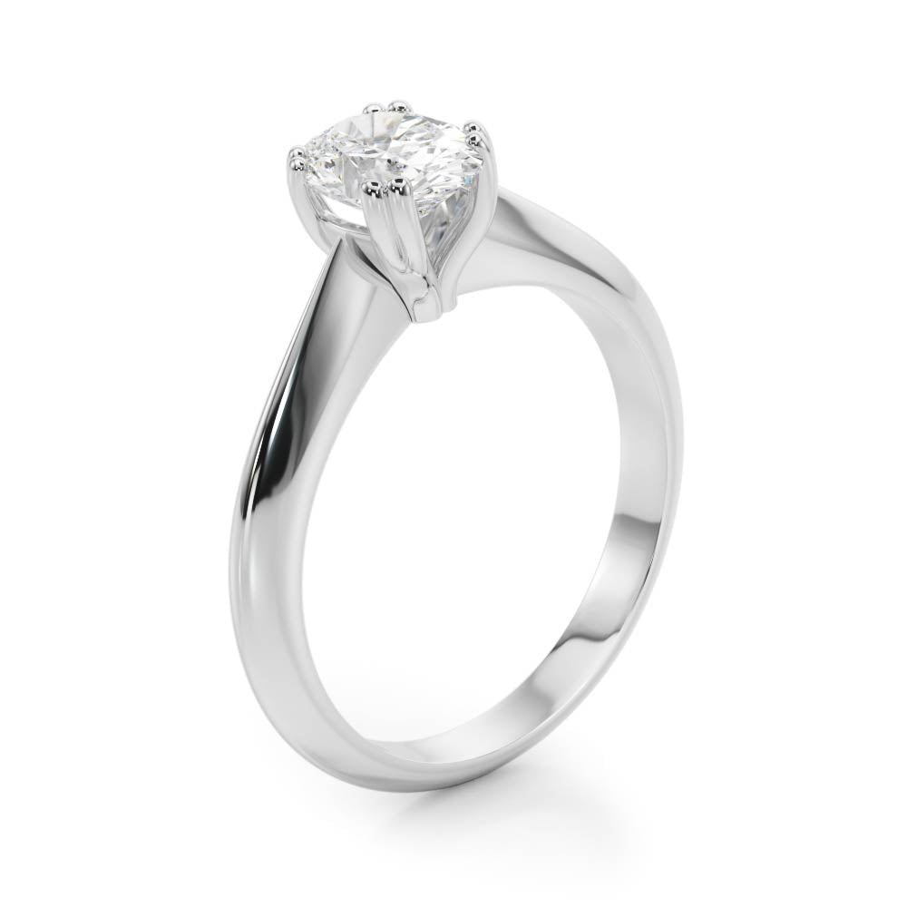 Ava Oval Lab Grown Diamond Solitaire Engagement Ring IGI Certified