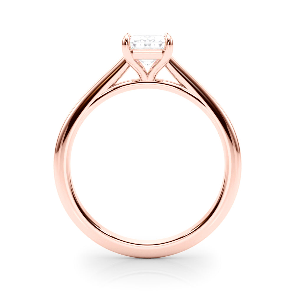 Amelia Emerald Diamond Solitaire Engagement Ring