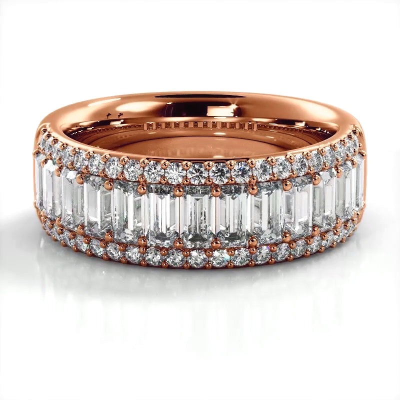 2.16 ct. Baguette And Round Diamond Wedding Band