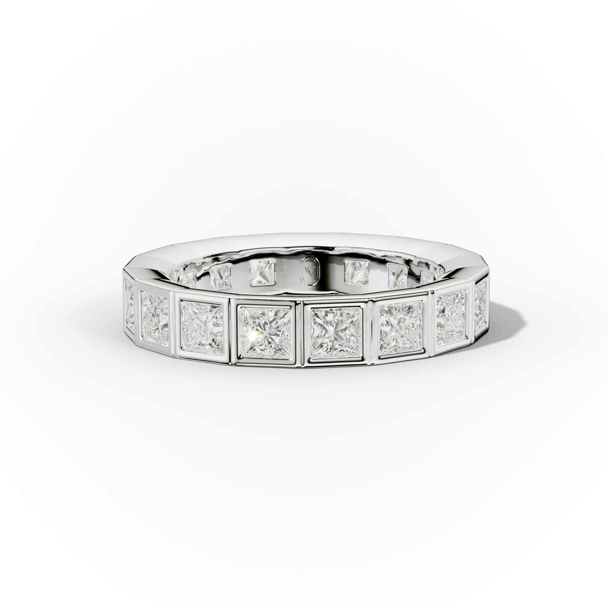 3.0 Carat Bezel Set Princess Cut Diamond Eternity Band