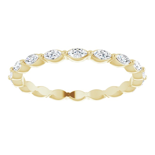 1.12 ct. Marquise Diamond Eternity Band-in 14K/18K White, Yellow, Rose Gold and Platinum - Christmas Jewelry Gift -VIRABYANI