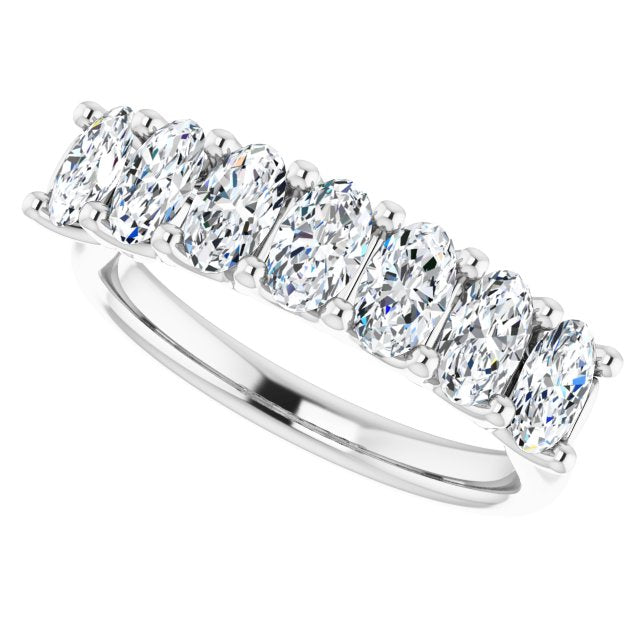 1.47 ct. Oval Cut Diamond Wedding Band-in 14K/18K White, Yellow, Rose Gold and Platinum - Christmas Jewelry Gift -VIRABYANI