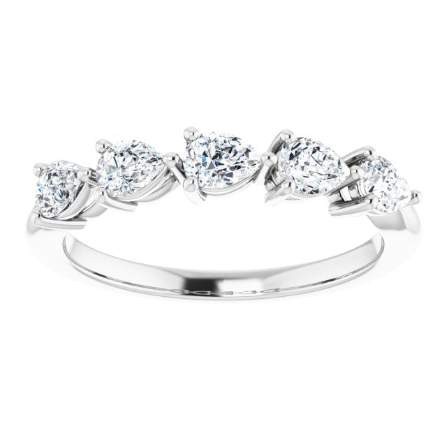 1.05 ct. Pear Cut Diamond Wedding Band-in 14K/18K White, Yellow, Rose Gold and Platinum - Christmas Jewelry Gift -VIRABYANI