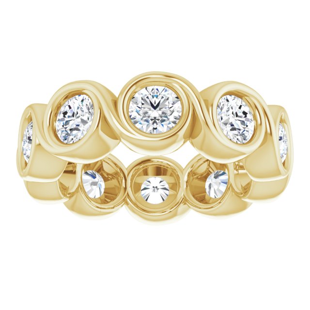 3.30 ct. Round Diamond Eternity Band-in 14K/18K White, Yellow, Rose Gold and Platinum - Christmas Jewelry Gift -VIRABYANI