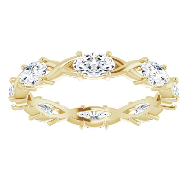 1.68 ct. Oval Diamond Eternity Band-in 14K/18K White, Yellow, Rose Gold and Platinum - Christmas Jewelry Gift -VIRABYANI