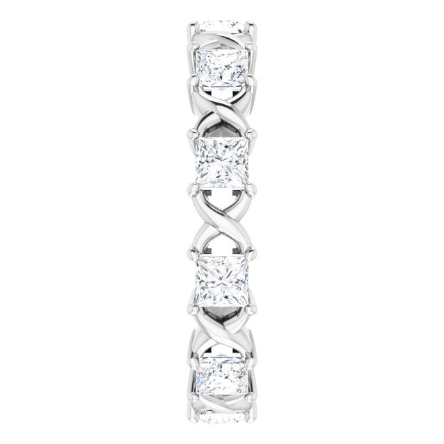 1.80 ct. Princess Diamond Eternity Band-in 14K/18K White, Yellow, Rose Gold and Platinum - Christmas Jewelry Gift -VIRABYANI