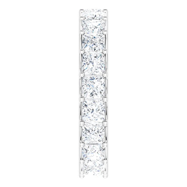 6.09 ct. Princess Diamond Eternity Band-in 14K/18K White, Yellow, Rose Gold and Platinum - Christmas Jewelry Gift -VIRABYANI