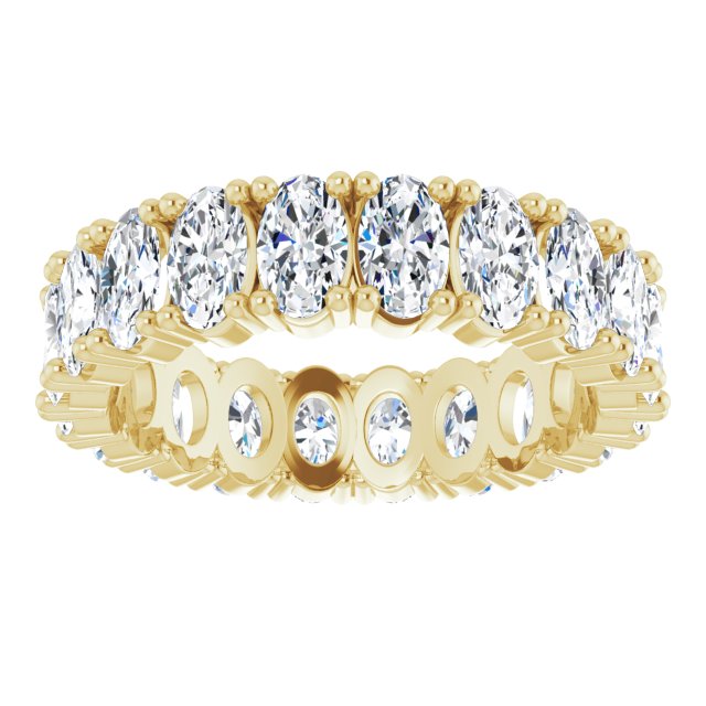 4.20 ct. Oval Diamond Eternity Band-in 14K/18K White, Yellow, Rose Gold and Platinum - Christmas Jewelry Gift -VIRABYANI