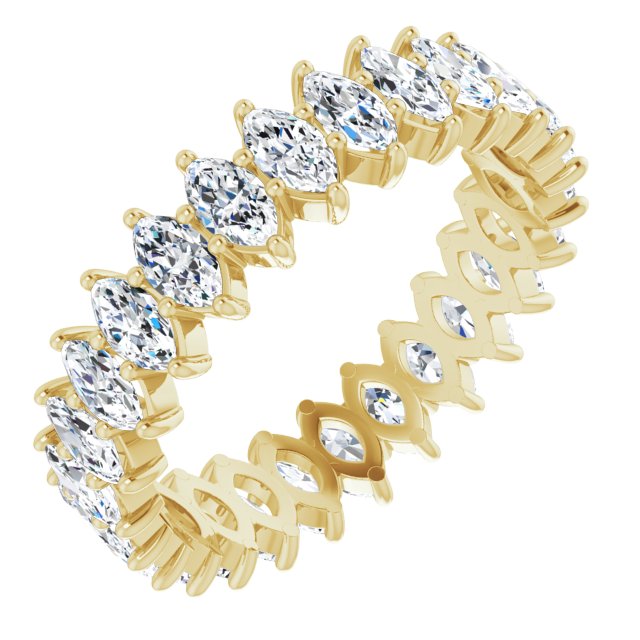 3.12 ct. Marquise Diamond Eternity Band-in 14K/18K White, Yellow, Rose Gold and Platinum - Christmas Jewelry Gift -VIRABYANI