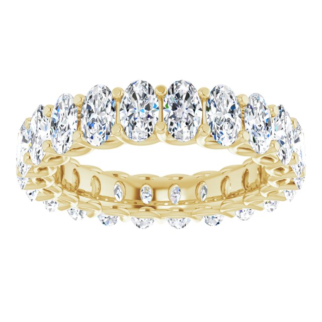 4.52 ct. Oval Diamond Eternity Band-in 14K/18K White, Yellow, Rose Gold and Platinum - Christmas Jewelry Gift -VIRABYANI