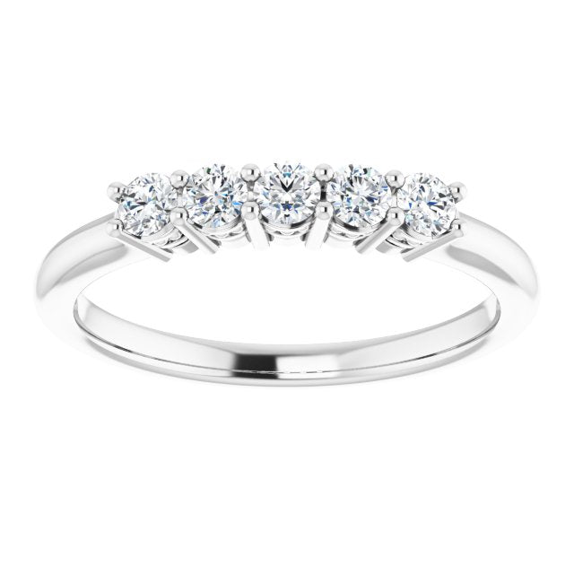0.34 ct. Round Cut Diamond, Prong Set Wedding Band-in 14K/18K White, Yellow, Rose Gold and Platinum - Christmas Jewelry Gift -VIRABYANI