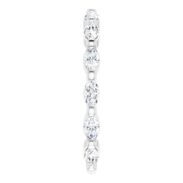 1.20 ct. Shared Prong Marquise Diamond Wedding Band-in 14K/18K White, Yellow, Rose Gold and Platinum - Christmas Jewelry Gift -VIRABYANI