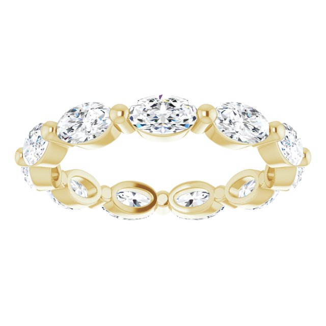 2.31 ct. Oval Diamond Eternity Band-in 14K/18K White, Yellow, Rose Gold and Platinum - Christmas Jewelry Gift -VIRABYANI