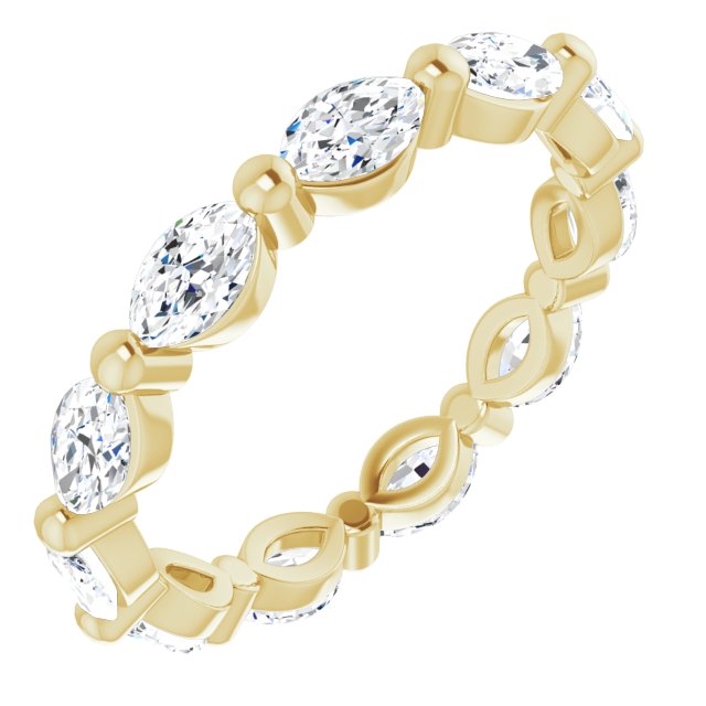 2.20 ct. Marquise Diamond Eternity Band-in 14K/18K White, Yellow, Rose Gold and Platinum - Christmas Jewelry Gift -VIRABYANI