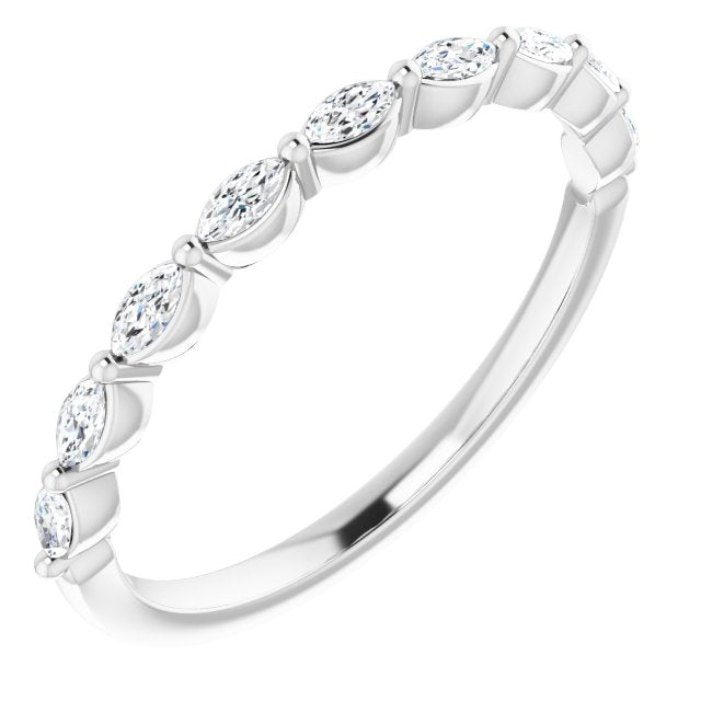 0.25 ct. Marquise Diamond Shared Prong Set Wedding Band-in 14K/18K White, Yellow, Rose Gold and Platinum - Christmas Jewelry Gift -VIRABYANI