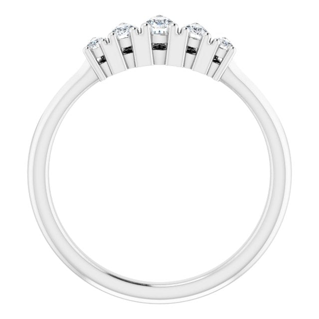 0.83 ct. Prong Set Pear Cut Diamond Wedding Band-in 14K/18K White, Yellow, Rose Gold and Platinum - Christmas Jewelry Gift -VIRABYANI