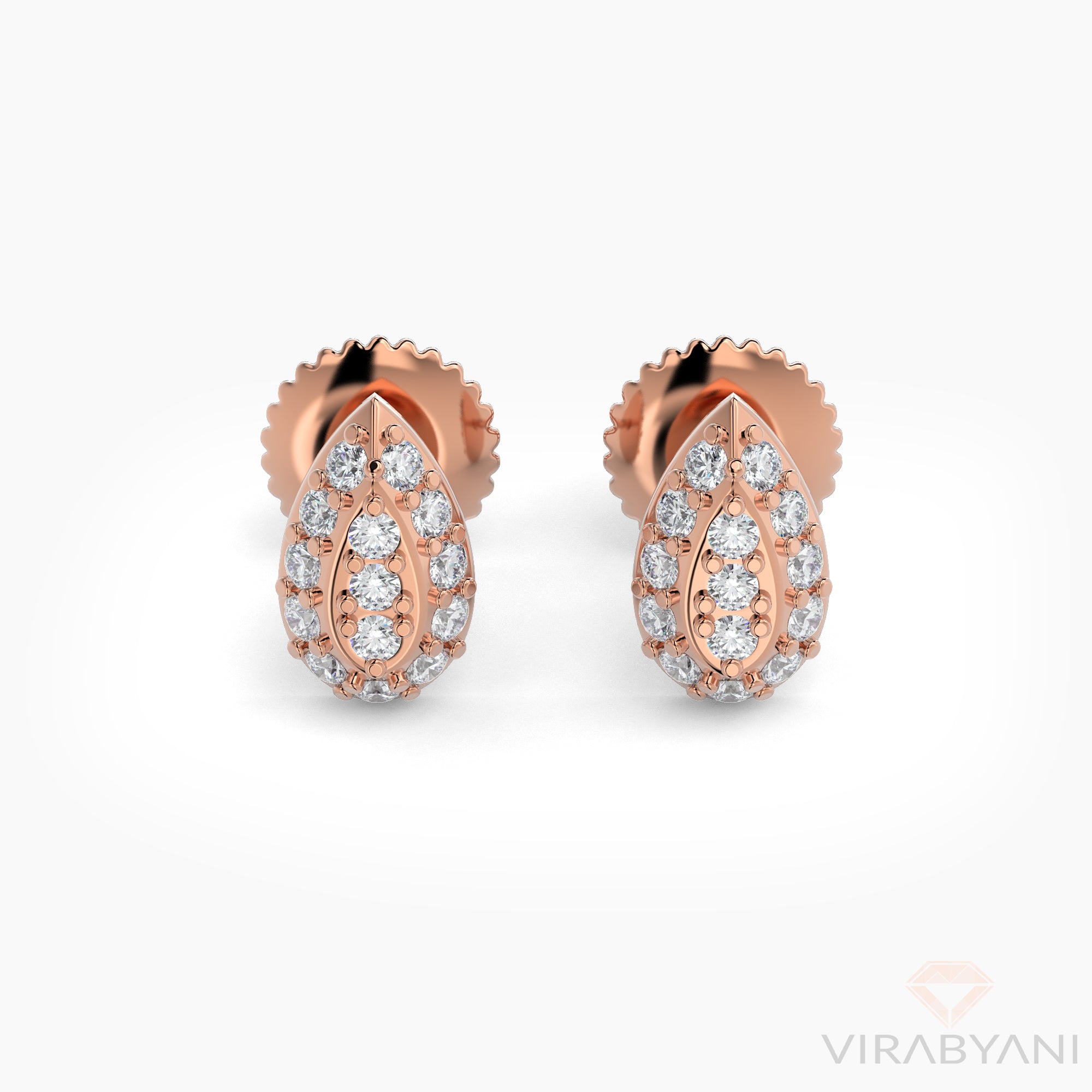 Pear Shaped AMoré Pavé Stud Earrings With 0.22 ct. Diamonds