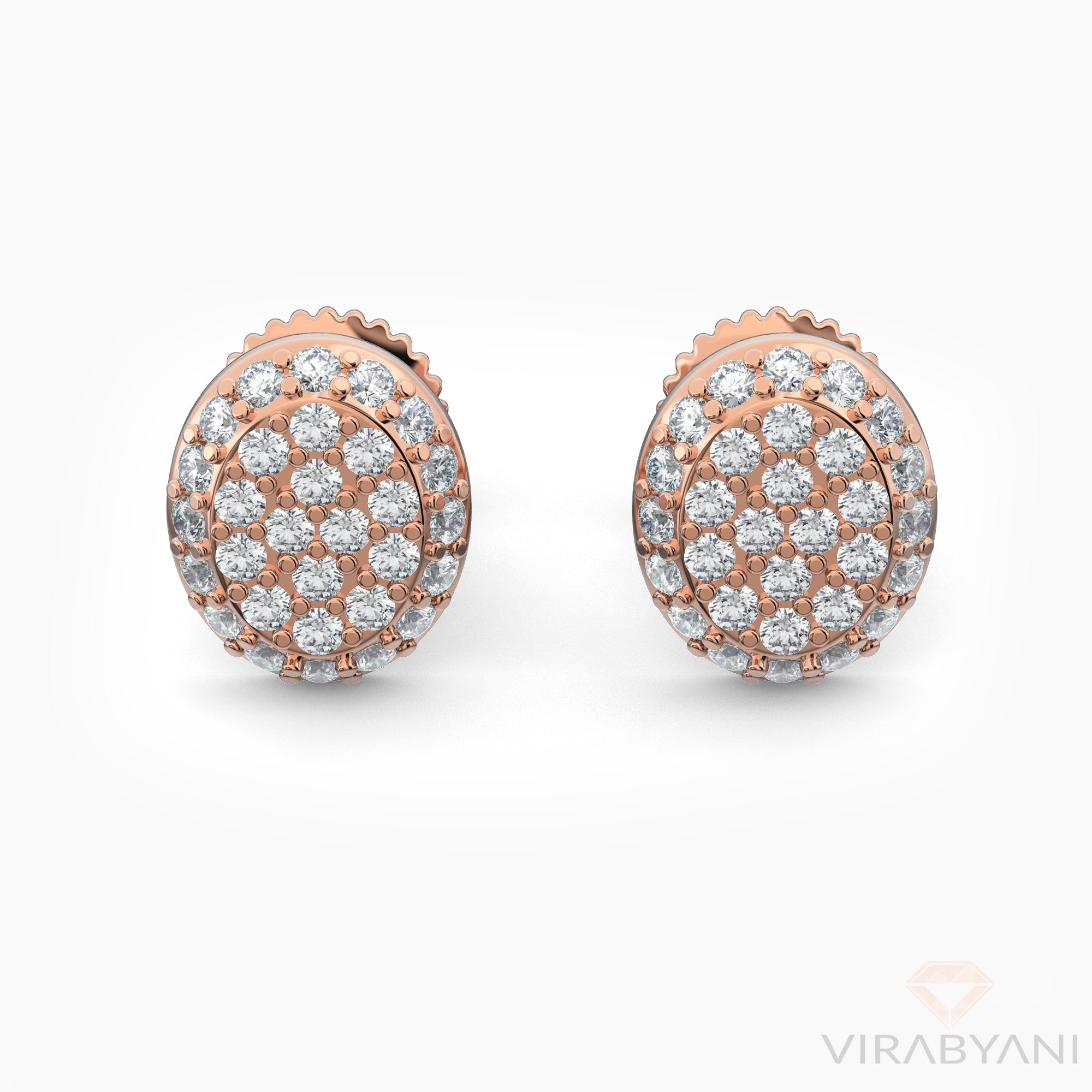 Oval Shaped AMoré Pavé Stud Earrings With 0.50 ct. Diamonds