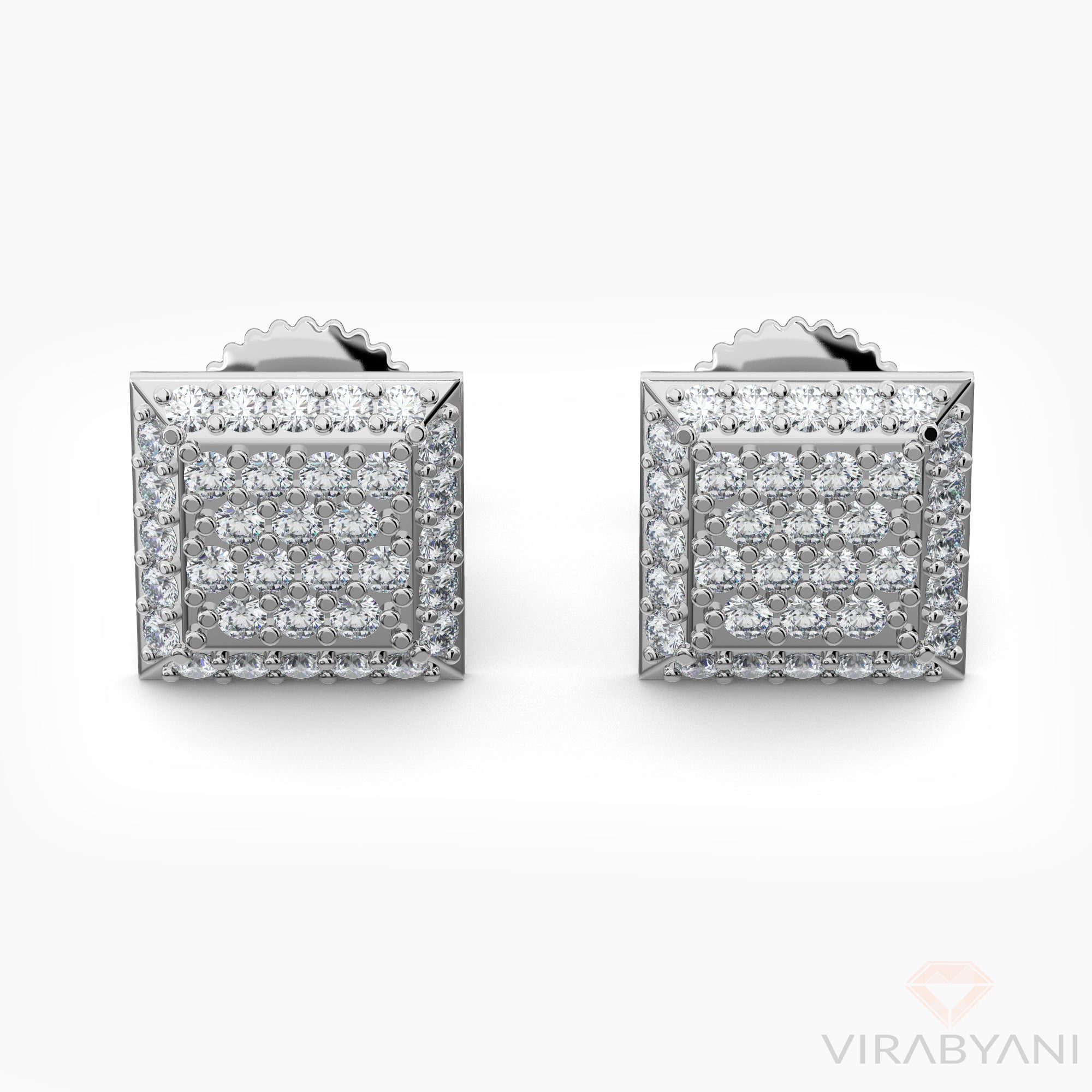 Square Shaped AMoré Pavé Stud Earrings With 0.54 ct. Diamonds