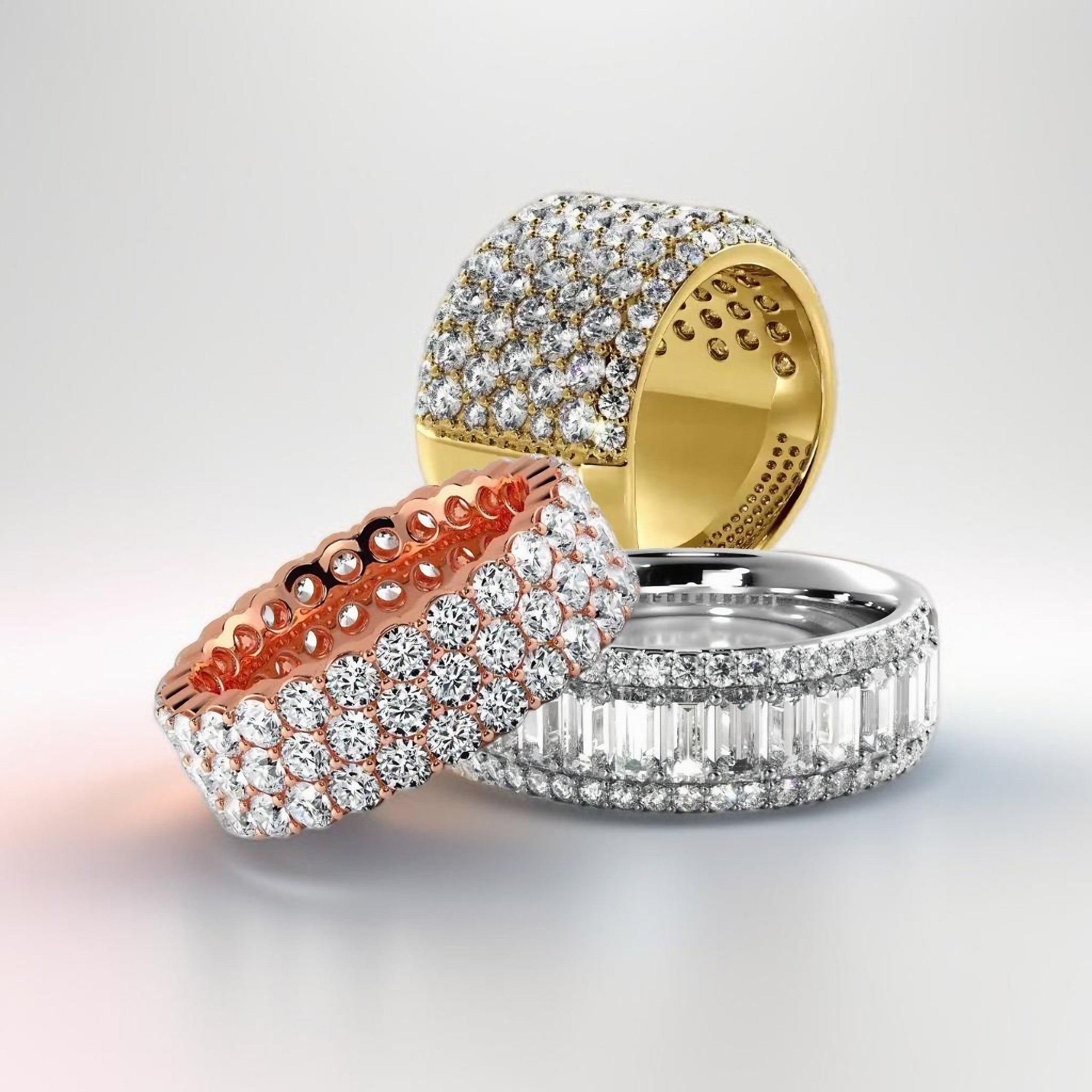 Wide Looking Rings Wide Diamond Rings – VIRABYANI