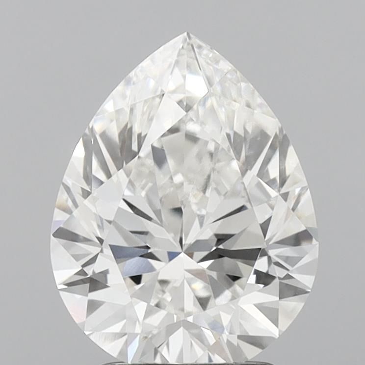 2.42 Carat F-VVS2 Pear Lab Diamond