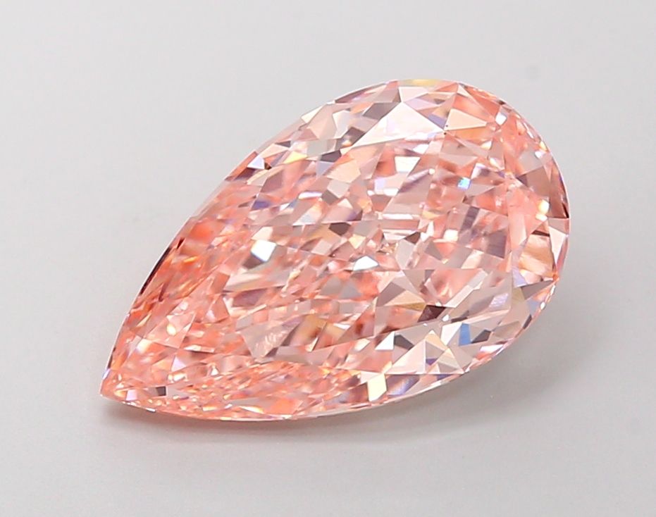 4.62 Carat Pear Cut Fancy Pink