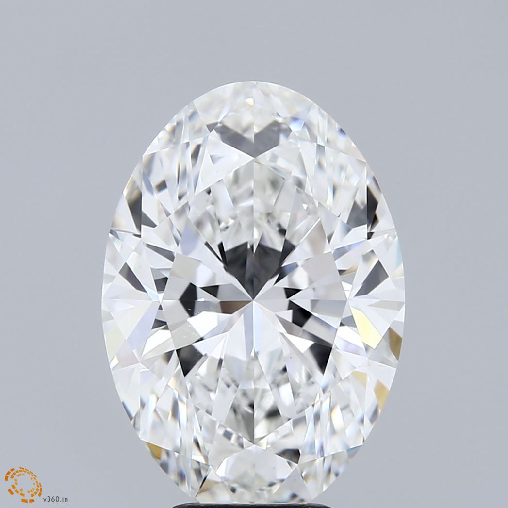 6.04 Carat F-VVS2 Oval Lab Diamond