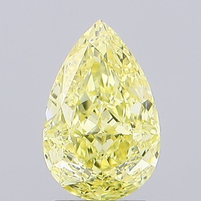 2.08 Carat Pear Cut Fancy Yellow