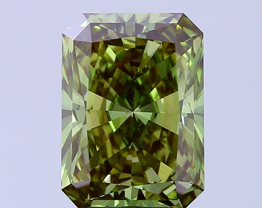 5.53 Carat Radiant Cut Fancy Green