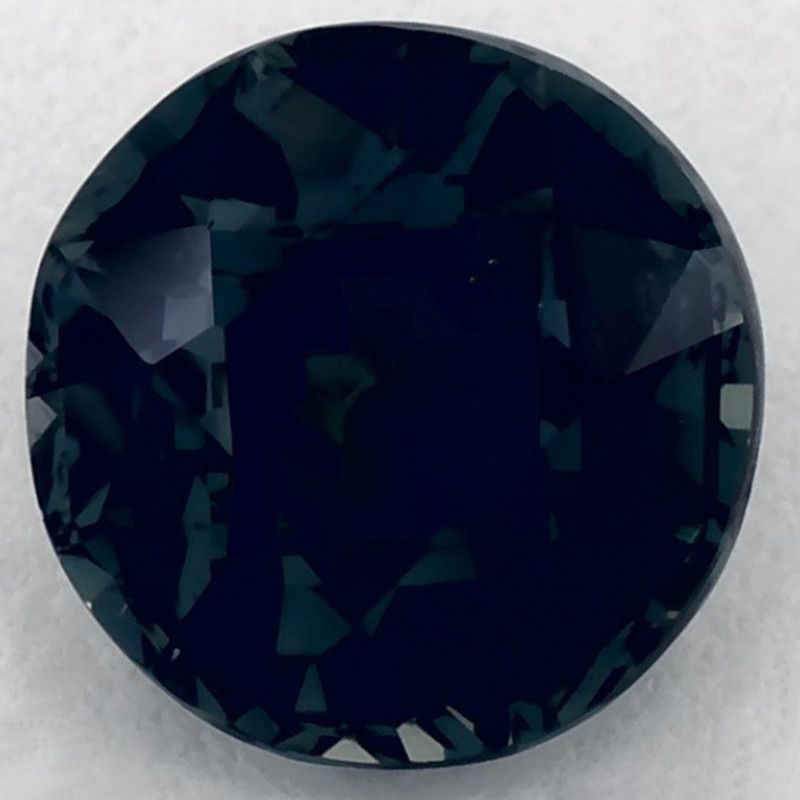 1.56 Carat Round  Cut Green Sapphire