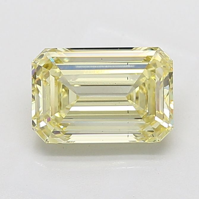 3.24 Carat Emerald Cut Fancy Yellow