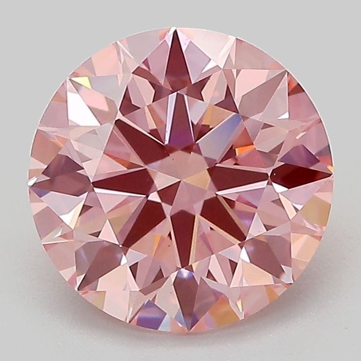 2.58 Carat Round Cut Fancy Pink
