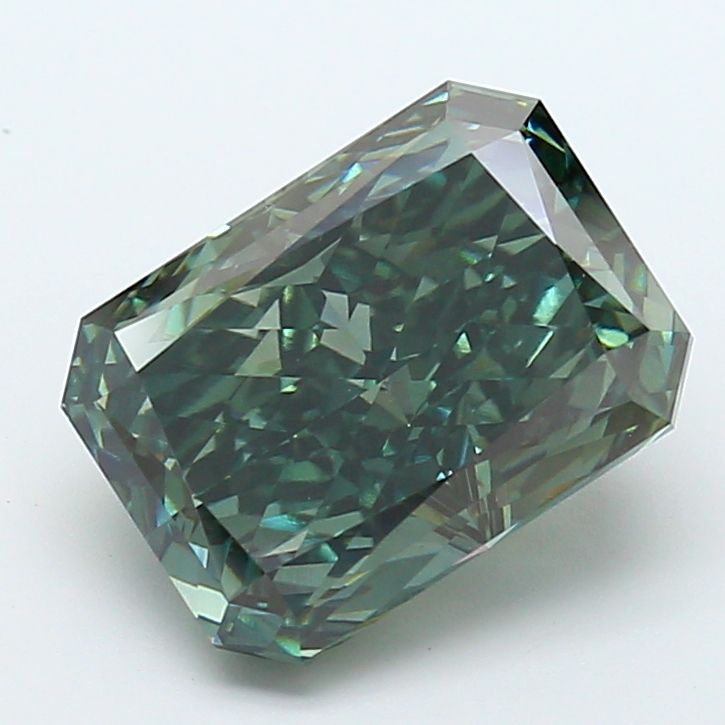 7.55 Carat Radiant Cut Fancy Green