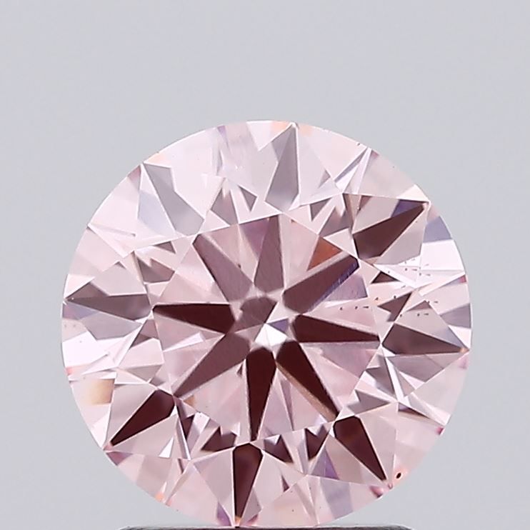 1.87 Carat Round Cut Fancy Pink