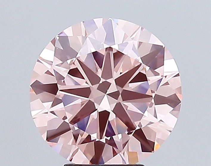 5.01 Carat Round Cut Fancy Pink