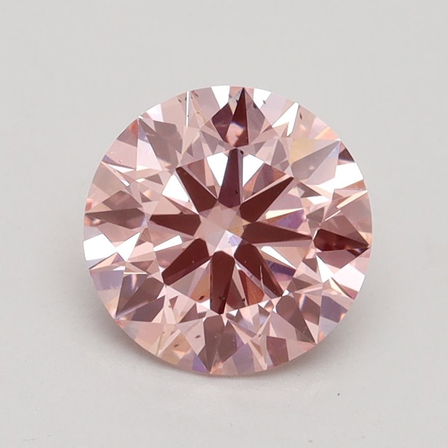 1.61 Carat Round Cut Fancy Pink