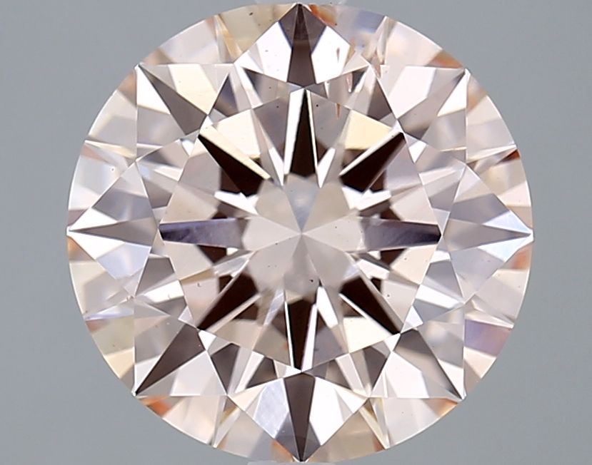 4.01 Carat Round Cut Fancy Pink
