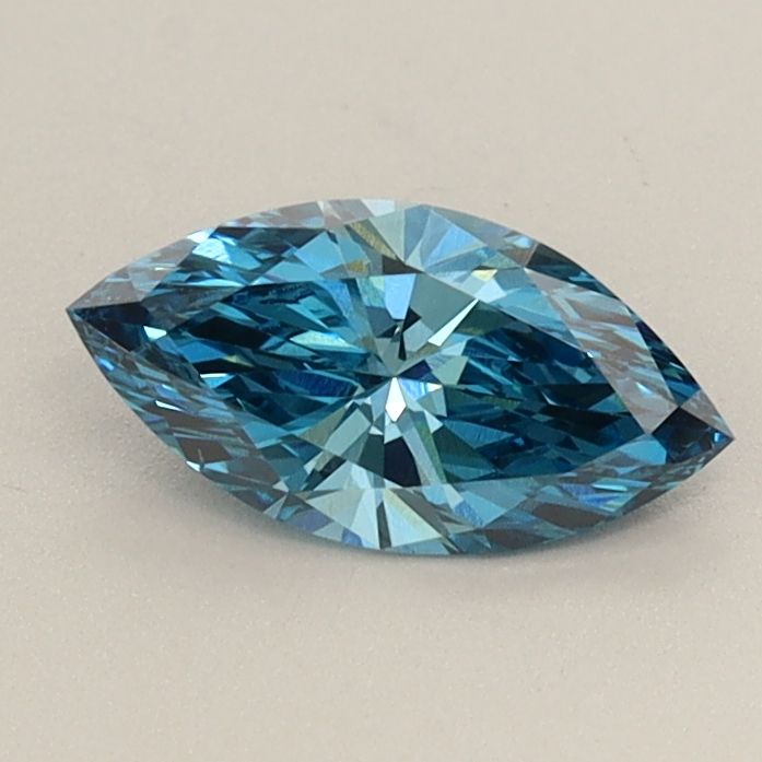0.59 Carat Marquise Cut Fancy Blue