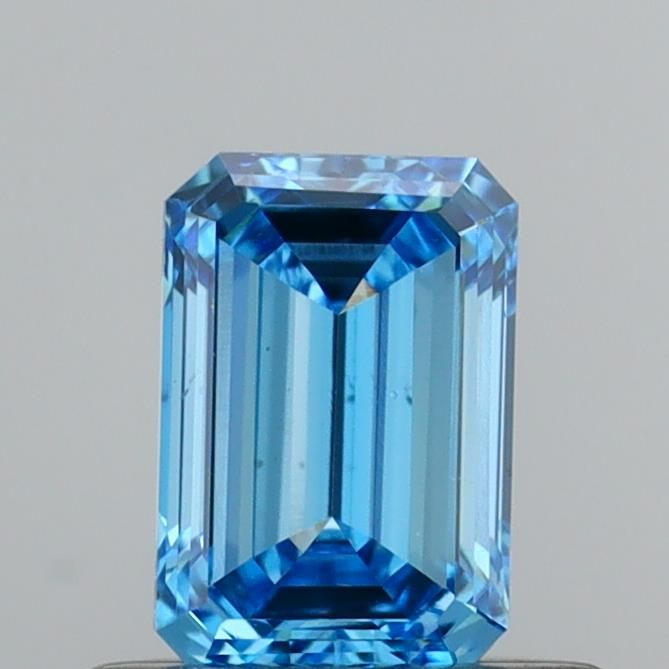 0.52 Carat Emerald Cut Fancy Blue