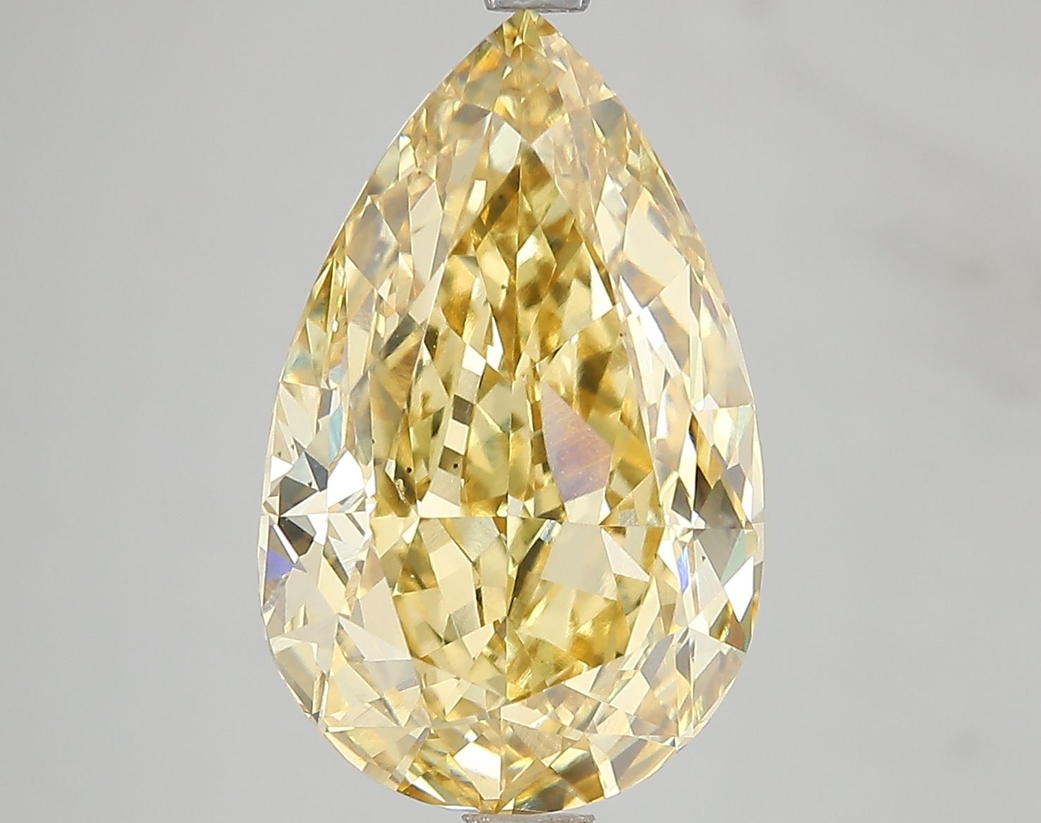 7.16 Carat Pear Cut Fancy Yellow