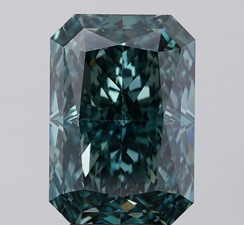 4.05 Carat Radiant Cut Fancy Green