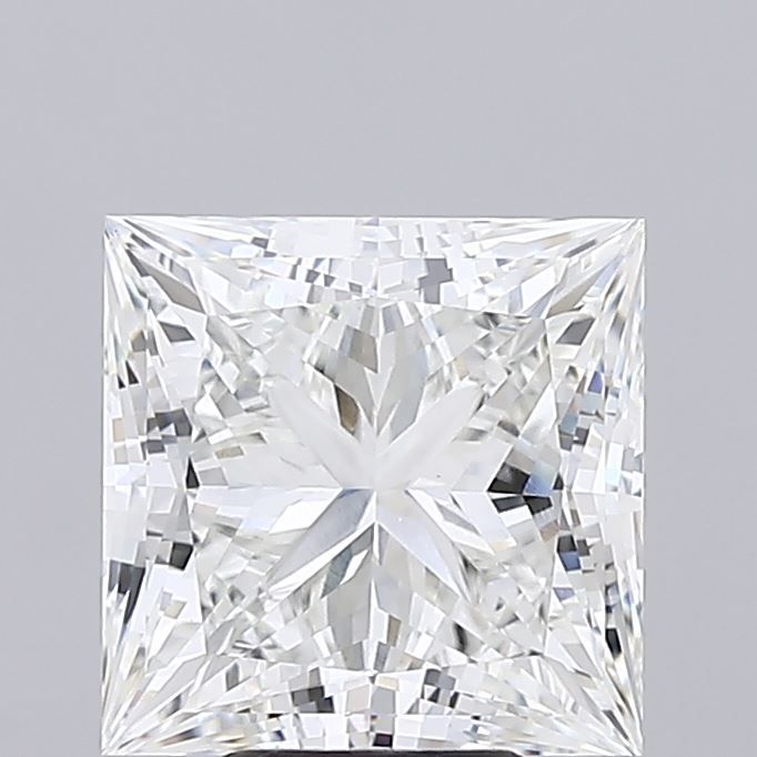 6.09 Carat F-VVS2 Princess Lab Diamond