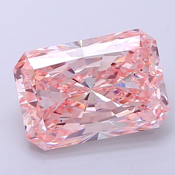 4.22 Carat Radiant Cut Fancy Pink