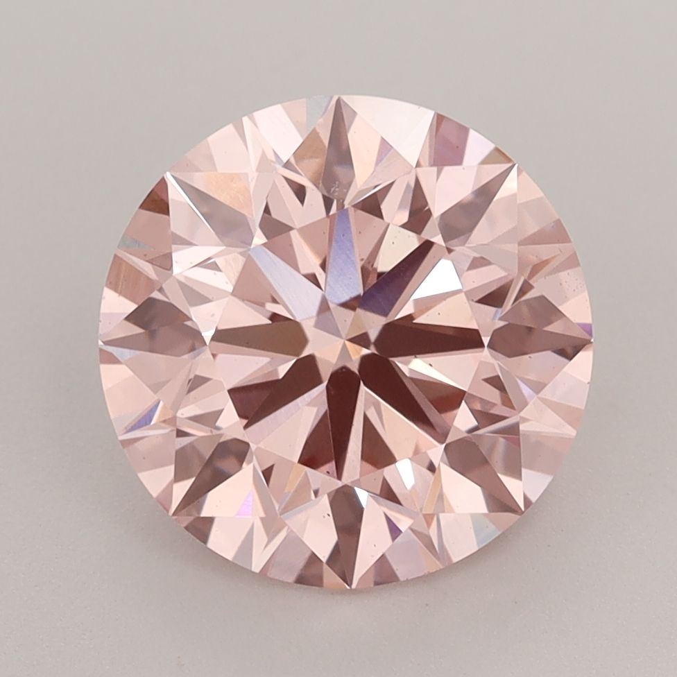 3.01 Carat Round Cut Fancy Pink