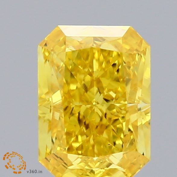 0.79 Carat Radiant Cut Fancy Yellow