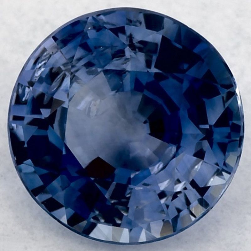 2.11 Carat Round  Cut Blue Sapphire