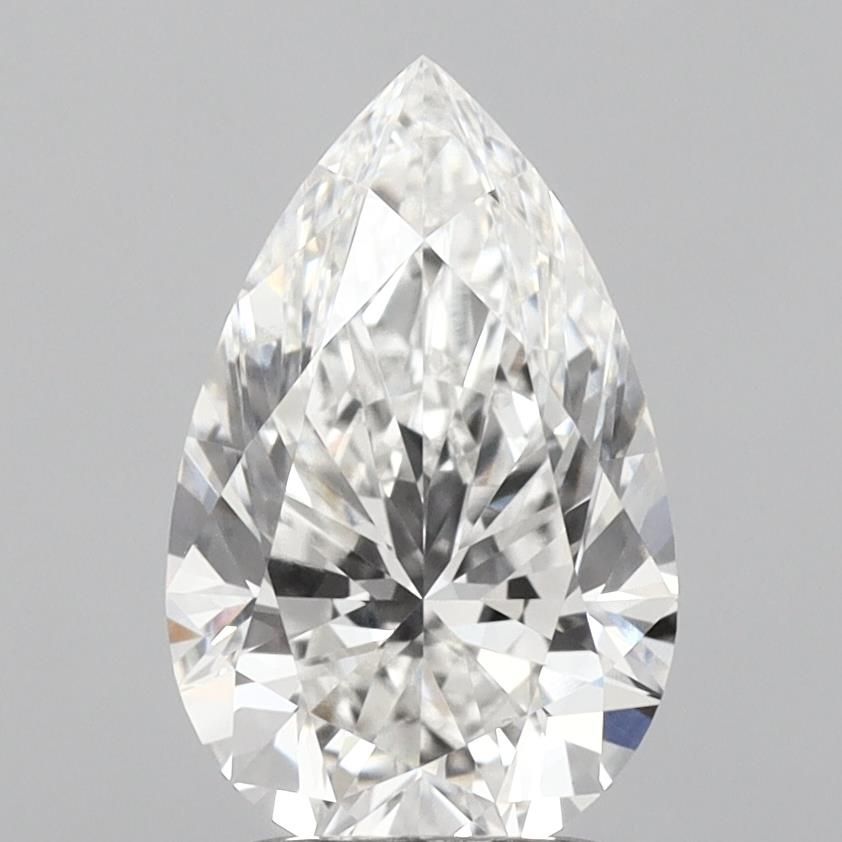 2.08 Carat F-VVS2 Pear Lab Diamond