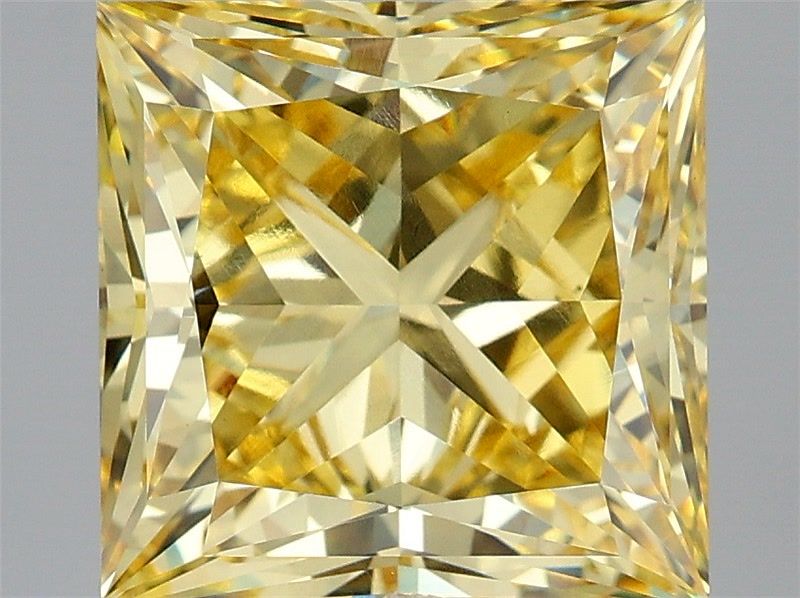 5.50 Carat Princess Cut Fancy Yellow